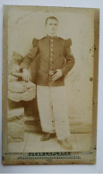 CDV Militaire ( Infanterie Marine ?) 111 Sur Col Et Pantalon Blanc - Photo J. Laplana, Toulon - BE - Guerre, Militaire