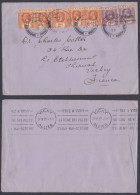 Sri Lanka Ceylon 1927? Used Cover To France, King George V Stamps, Visit Vichy Tourism Postmark - Sri Lanka (Ceylon) (1948-...)