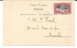 !!! CONGO, CPA DE 1907 POUR BRUXELLES, BELGIQUE. - Storia Postale