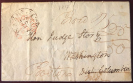 Etats-Unis, Lettre De Boston 13.3.1817 Pour Washington - (B1367) - Marcophilie