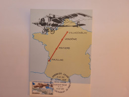 Carte Postale Premier Jour  ** Première Liaison Postale Aérienne Villacoublay-Pauillac - 1970-1979