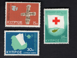 2024685203 1975 SCOTT 439 441  (XX) POSTFRIS MINT NEVER HINGED - CYPRUS RED CROSS - 25TH ANNIV - INTL NURSE DAY - IWY - Ongebruikt