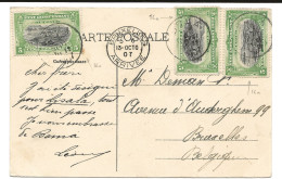 !!! CONGO, CPA DE 1907 DÉPART DE BOMA POUR BRUXELLES, BELGIQUE. - Lettres & Documents