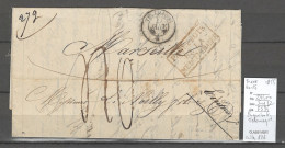 France -Lettre Du Paquebot De La Méditerranée  TELEMAQUE - 1855- Constantinople - Maritime Post