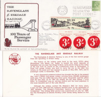 GB Engeland 1976 The Ravenglass & Eskdale Railway 100 Years .  09-05-1976 - Trains