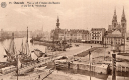 OSTENDE - VUE À VOL D'OISEAU DES BASSINS ET DU BD DU VINDICTIVE - CARTOLINA FP NON UTILIZZATA - Oostende