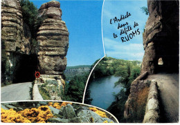 CPM FRANCE 09 ARIEGE RUOMS - Les Gorges De L'Ardèche - Le Défilé De Ruoms - Multivues 1974 - Otros & Sin Clasificación