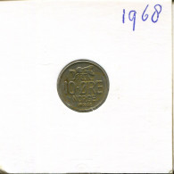 10 ORE 1968 NORWEGEN NORWAY Münze #AR749.D.A - Noruega