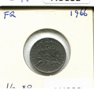 1/2 FRANC 1966 FRANKREICH FRANCE Französisch Münze #AU882.D.A - 1/2 Franc