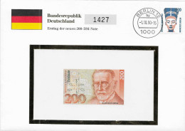 Munten & Bankbiljetten >  BRD Ersttag Der Neuen 200 DM Note (17269) - Ohne Zuordnung