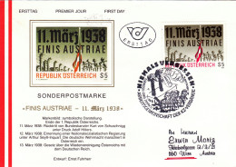 AUSTRIA POSTAL HISTORY / KURT VON SCHUSCHNIGG UNTER DRUCK ADOLF HITLERS, 11.03.1938 - FDC