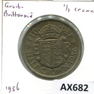 HALF CROWN 1956 UK GBAN BRETAÑA GREAT BRITAIN Moneda #AX682.E.A - K. 1/2 Crown