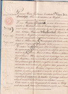 Notarisakte Verkoop Grond Te Alken 1849 (V3084) - Manoscritti