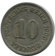 10 PFENNIG 1900 A DEUTSCHLAND Münze GERMANY #DB317.D.A - 10 Pfennig