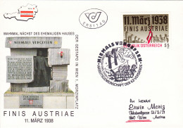 AUSTRIA POSTAL HISTORY / KURT VON SCHUSCHNIGG UNTER DRUCK ADOLF HITLERS, 11.03.1938 - FDC