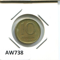 10 AGOROT 1975 ISRAEL Moneda #AW738.E.A - Israele