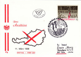 AUSTRIA POSTAL HISTORY / KURT VON SCHUSCHNIGG UNTER DRUCK ADOLF HITLERS, 11.03.1938 - FDC