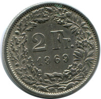 2 FRANCS 1969 SUIZA SWITZERLAND Moneda #AZ145.E.A - Andere & Zonder Classificatie
