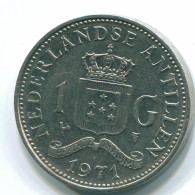 1 GULDEN 1971 NETHERLANDS ANTILLES Nickel Colonial Coin #S11924.U.A - Netherlands Antilles