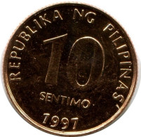 10 CENTIMO 1997 PHILIPPINES UNC Coin #M10116.U.A - Filippijnen