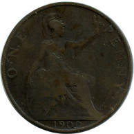 PENNY 1900 UK GROßBRITANNIEN GREAT BRITAIN Münze #AZ751.D.A - D. 1 Penny