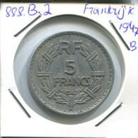 5 FRANCS 1947 B FRANCE Pièce Française #AN388.F.A - 5 Francs