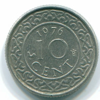 10 CENTS 1976 SURINAME Nickel Moneda #S13290.E.A - Surinam 1975 - ...