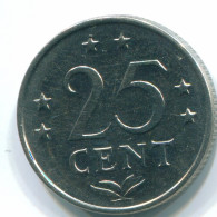25 CENTS 1971 NIEDERLÄNDISCHE ANTILLEN Nickel Koloniale Münze #S11577.D.A - Antillas Neerlandesas