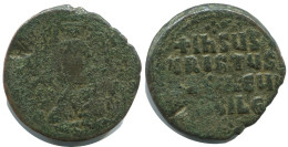 JESUS CHRIST ANONYMOUS FOLLIS Antike BYZANTINISCHE Münze  9g/29mm #AB298.9.D.A - Byzantinische Münzen