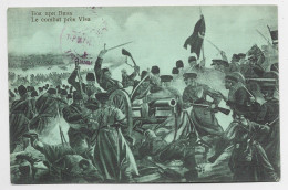 BULGARIA CARD LA COMBAT PRES VISA TURKEY ANDRINOPLE 13.3.1913 - Storia Postale