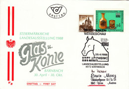AUSTRIA POSTAL HISTORY / GLAS U. KONLE, 29.04.1988 - FDC