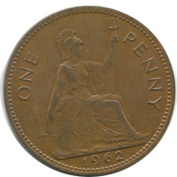 PENNY 1962 UK GBAN BRETAÑA GREAT BRITAIN Moneda #AG899.1.E.A - D. 1 Penny