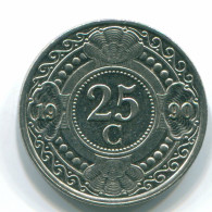 25 CENTS 1990 ANTILLAS NEERLANDESAS Nickel Colonial Moneda #S11261.E.A - Antillas Neerlandesas