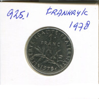 1 FRANC 1978 FRANKREICH FRANCE Französisch Münze #AN320.D.A - 1 Franc
