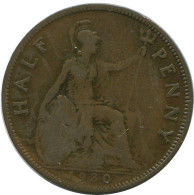 HALF PENNY 1930 UK GREAT BRITAIN Coin #AG806.1.U.A - C. 1/2 Penny