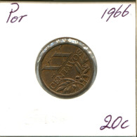 20 CENTAVOS 1966 PORTUGAL Münze #AT284.D.A - Portogallo