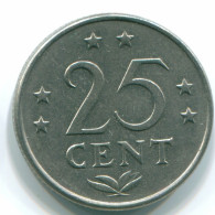 25 CENTS 1970 NIEDERLÄNDISCHE ANTILLEN Nickel Koloniale Münze #S11452.D.A - Antille Olandesi