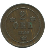 2 ORE 1886 SUECIA SWEDEN Moneda #AC978.2.E.A - Sweden