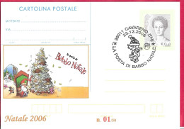 REPIQUAGE - ANNULLO SPECIALE "CAVARENO (TB)*23.12.2006* /LA POSTA DI BABBO NATALE" - Entero Postal