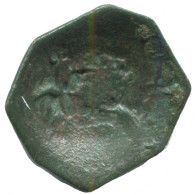 Auténtico Original Antiguo BYZANTINE IMPERIO Trachy Moneda 0.7g/16mm #AG679.4.E.A - Bizantinas