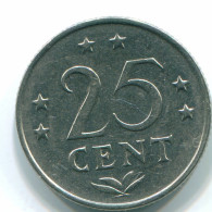 25 CENTS 1971 NIEDERLÄNDISCHE ANTILLEN Nickel Koloniale Münze #S11525.D.A - Niederländische Antillen