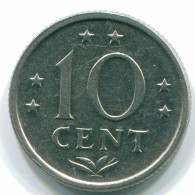10 CENTS 1971 NETHERLANDS ANTILLES Nickel Colonial Coin #S13391.U.A - Nederlandse Antillen