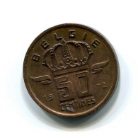 50 CENTIMES 1972 DUTCH Text BELGIEN BELGIUM Münze #BB389.D.A - 50 Cent