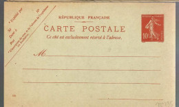 80171 - Semeuse  10 C  Rouge - Cartoline Postali E Su Commissione Privata TSC (ante 1995)