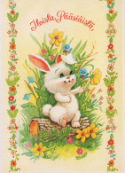 OSTERN KANINCHEN Vintage Ansichtskarte Postkarte CPSM #PBO450.A - Easter