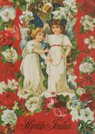 ANGELO Buon Anno Natale Vintage Cartolina CPSM #PAH273.A - Angels