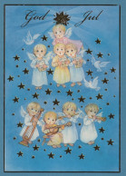 ENGEL WEIHNACHTSFERIEN Feiern & Feste Vintage Ansichtskarte Postkarte CPSM #PAG872.A - Angels