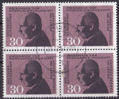 BRD 1967 Mi. Nr. 537 Viererblock Vollstempel O/used (BRD1-5) - Used Stamps