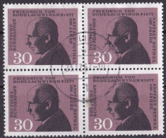 BRD 1967 Mi. Nr. 537 Viererblock Vollstempel O/used (BRD1-5) - Gebraucht