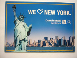 Avion / Airplane / CONTINENTAL AIRLINES / We Love New York / Airline Issue - 1946-....: Era Moderna